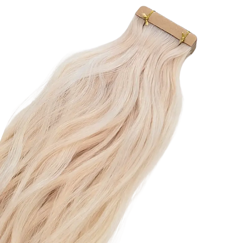 beach wave tape in hair extensions blond colour